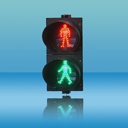 Two unit static pedestrian lights