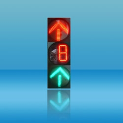 300mm an arrow with countdown to a combination of three unit LED traffic lights